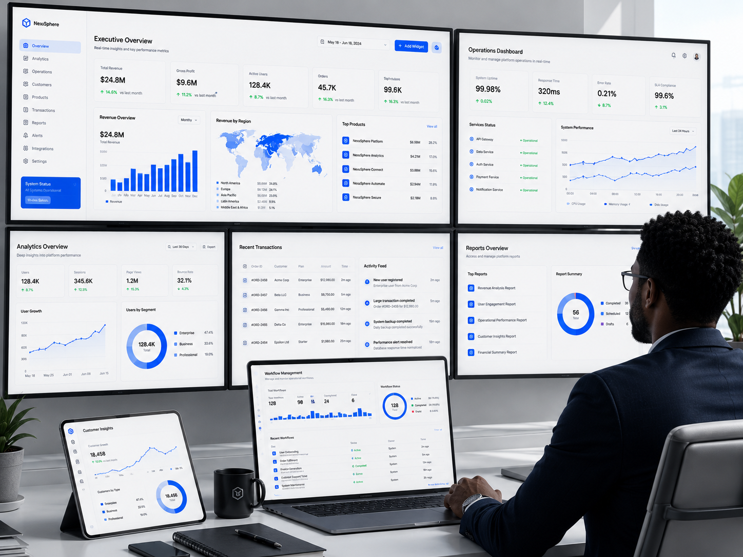 After dashboard UI/UX showing a clean intuitive operational interface