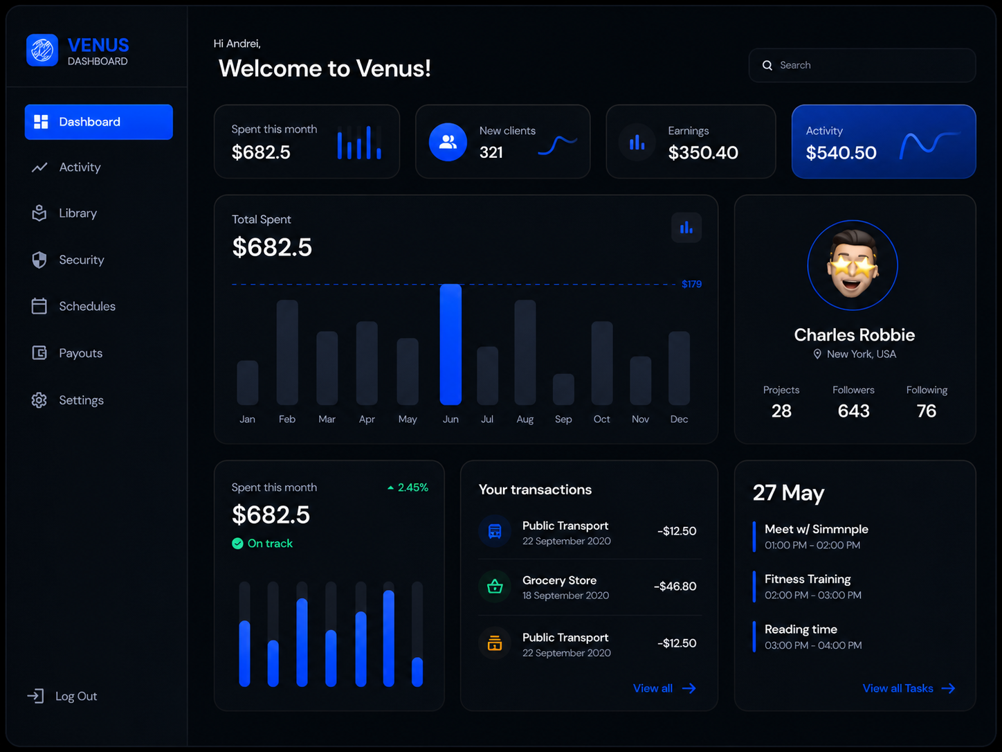 Dashboard UI/UX